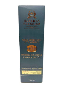 "RARE" Alberta Premium "Cask strength" RYE 750ml. limited edition