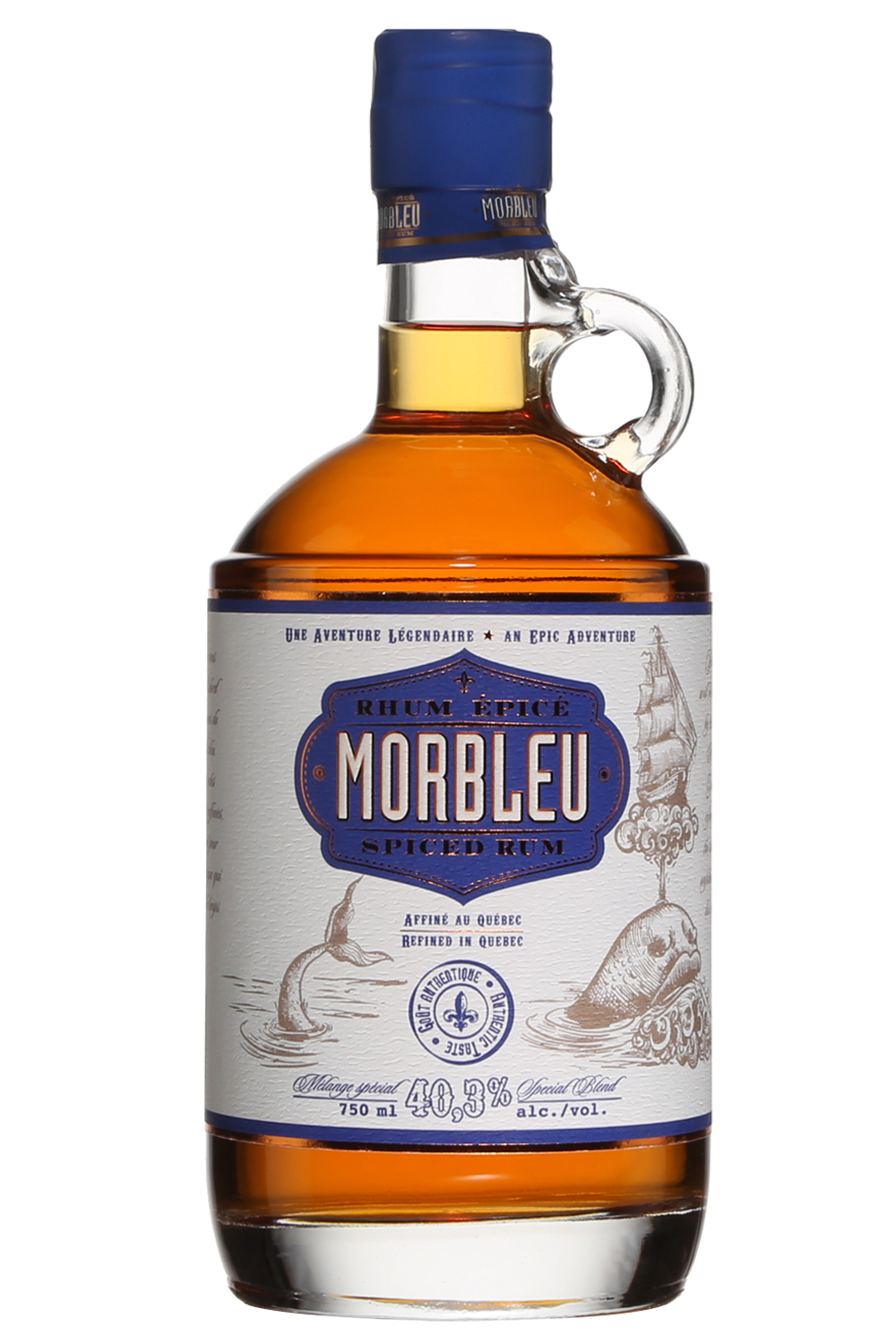 Morbleu rhum épicé 750ml.