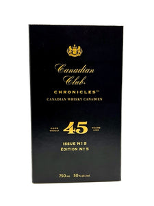 "VERY RARE" Whisky Canadian Club Chronicles "THE ICON" 45 Years 750ml. Very limited